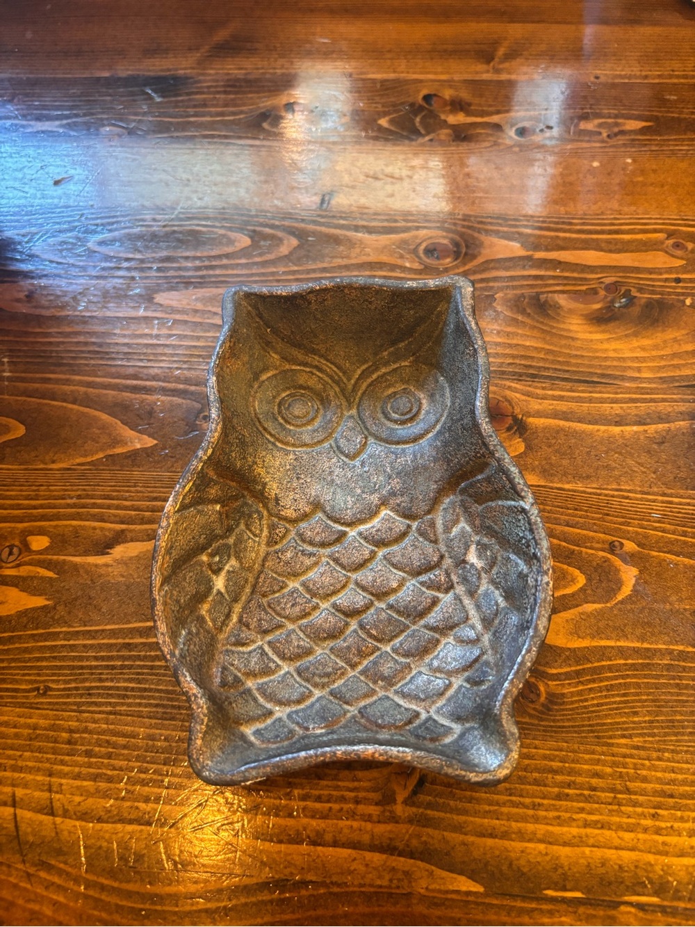 Owl Shaped Cast Iron Trinket Dish